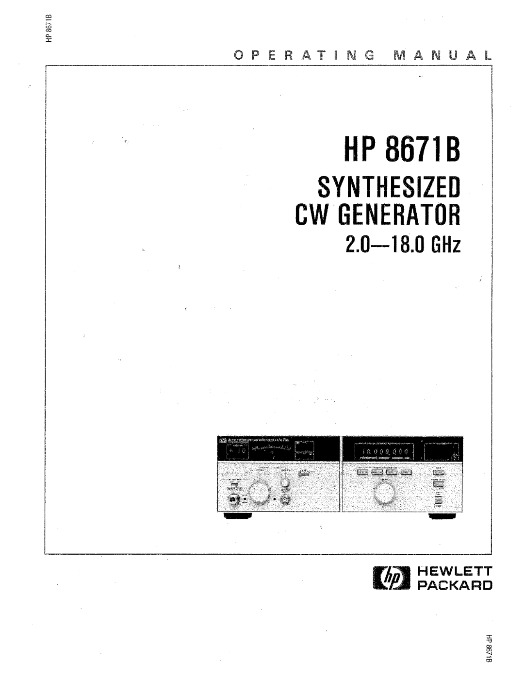 HP 8671B manual 