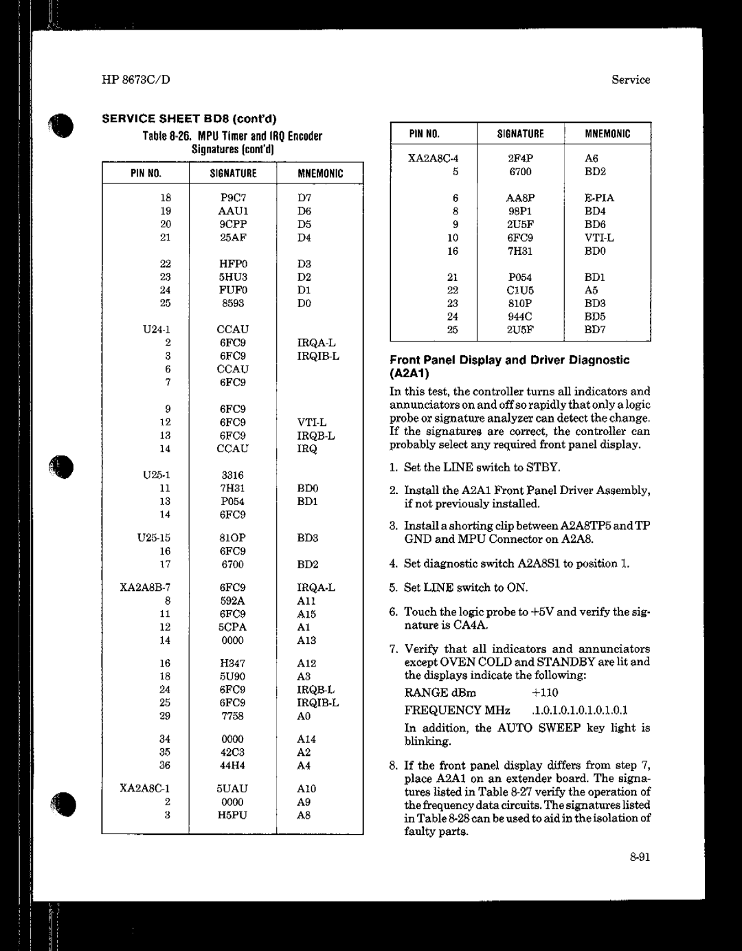 HP 8673 manual 