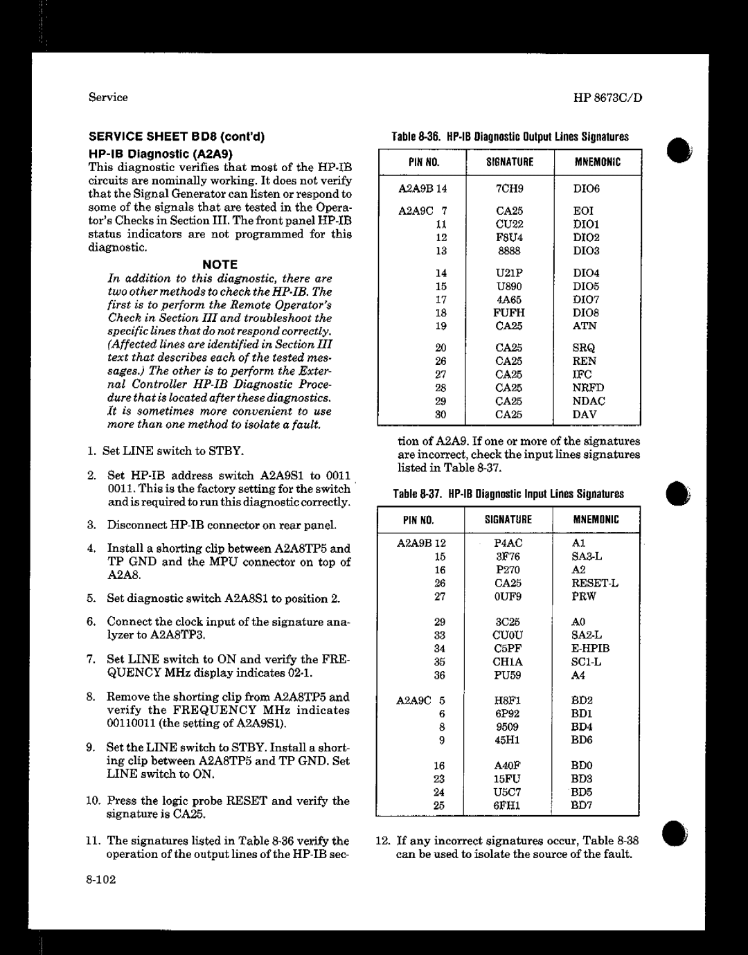 HP 8673 manual 