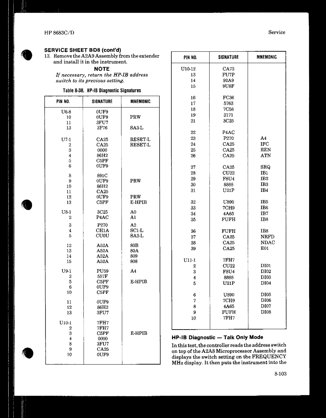 HP 8673 manual 