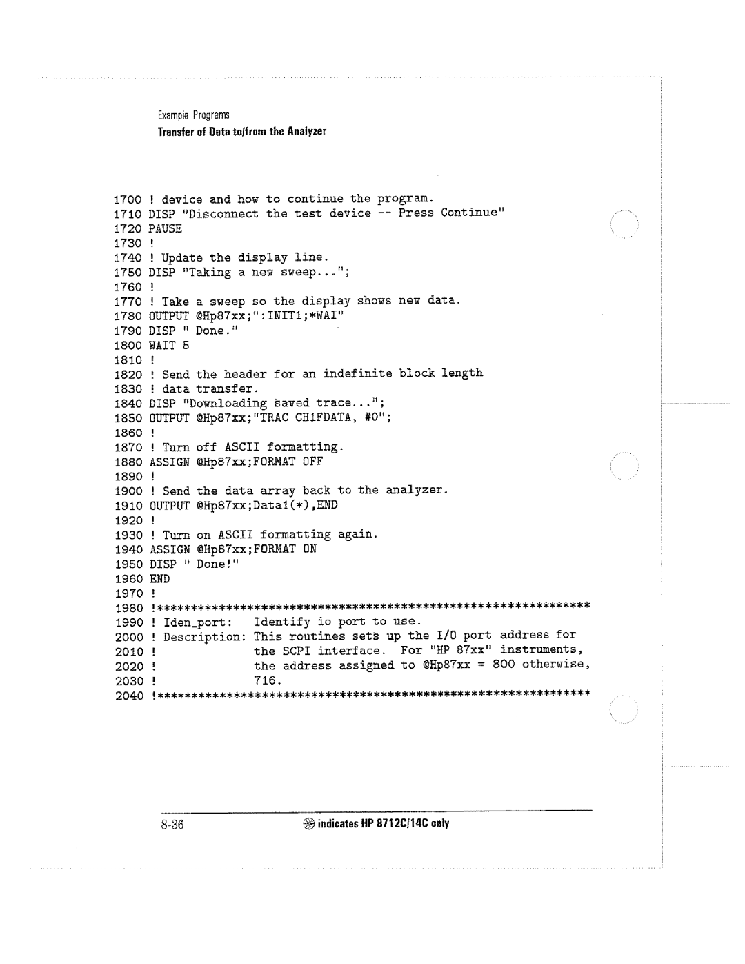 HP 8711C, 8714C, 8712C manual 