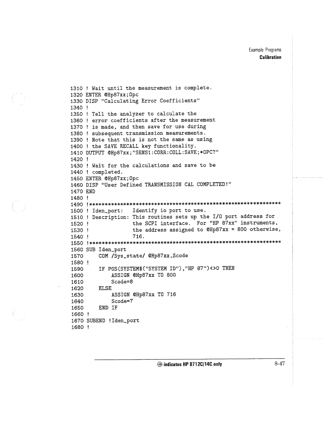 HP 8712C, 8711C, 8714C manual 