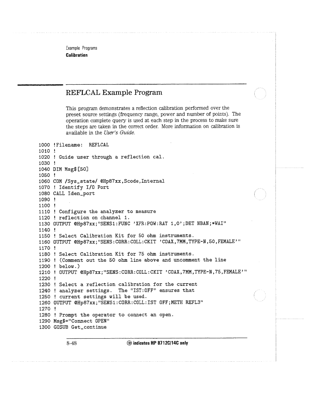 HP 8711C, 8714C, 8712C manual 