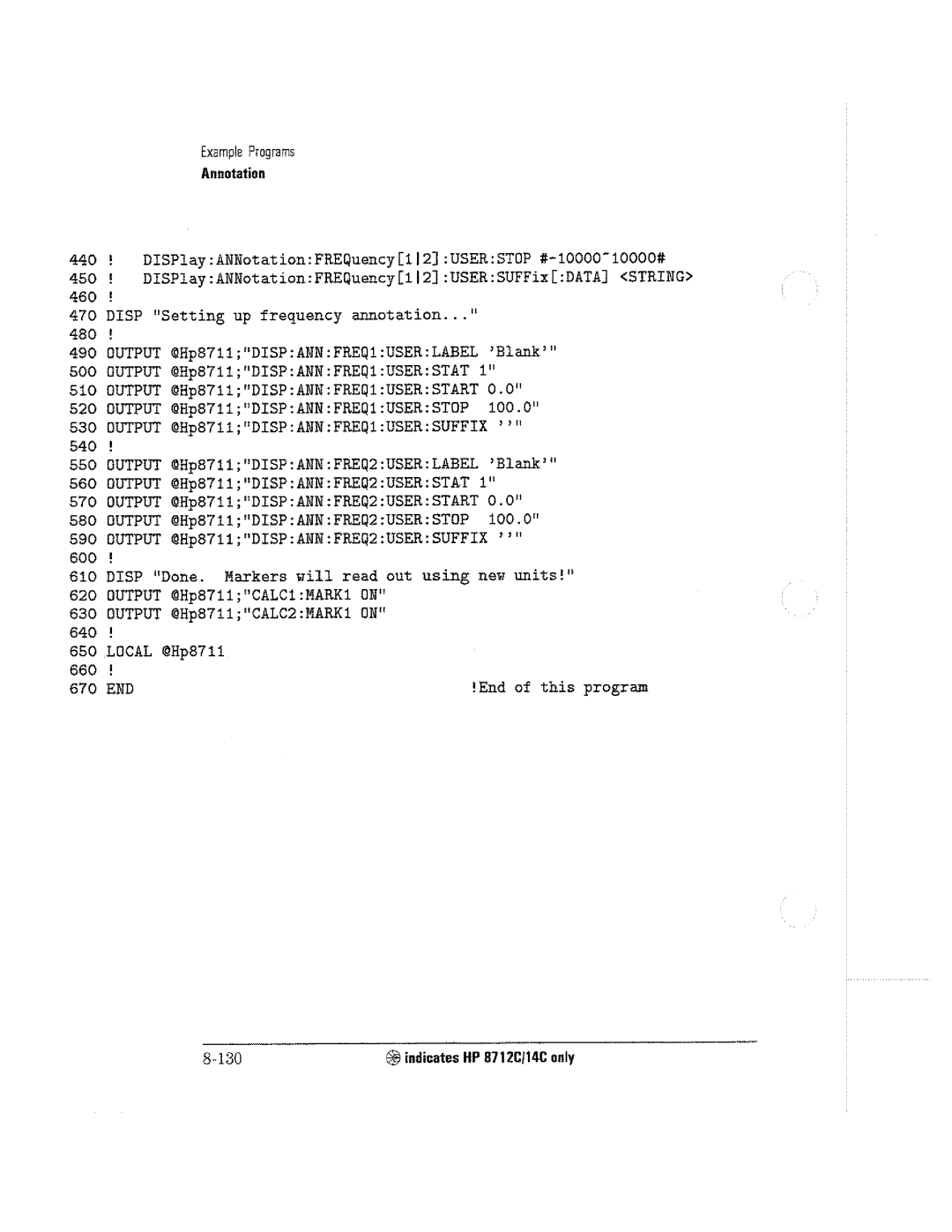 HP 8714C, 8711C, 8712C manual 