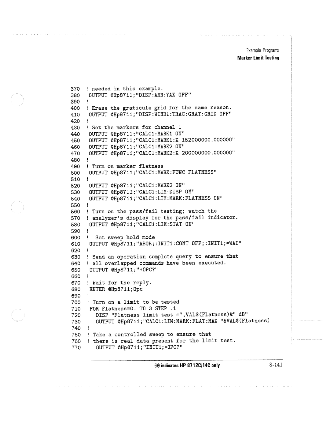 HP 8711C, 8714C, 8712C manual 