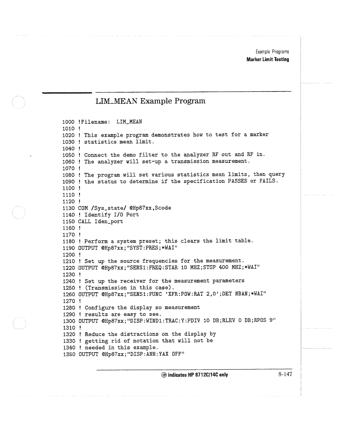 HP 8711C, 8714C, 8712C manual 