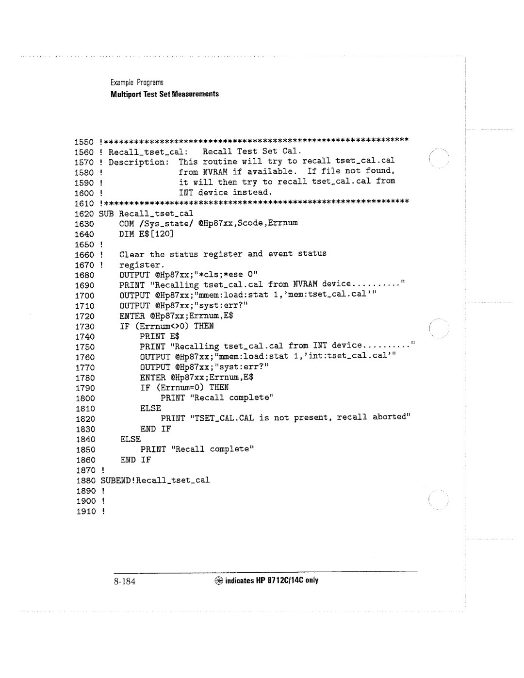 HP 8714C, 8711C, 8712C manual 