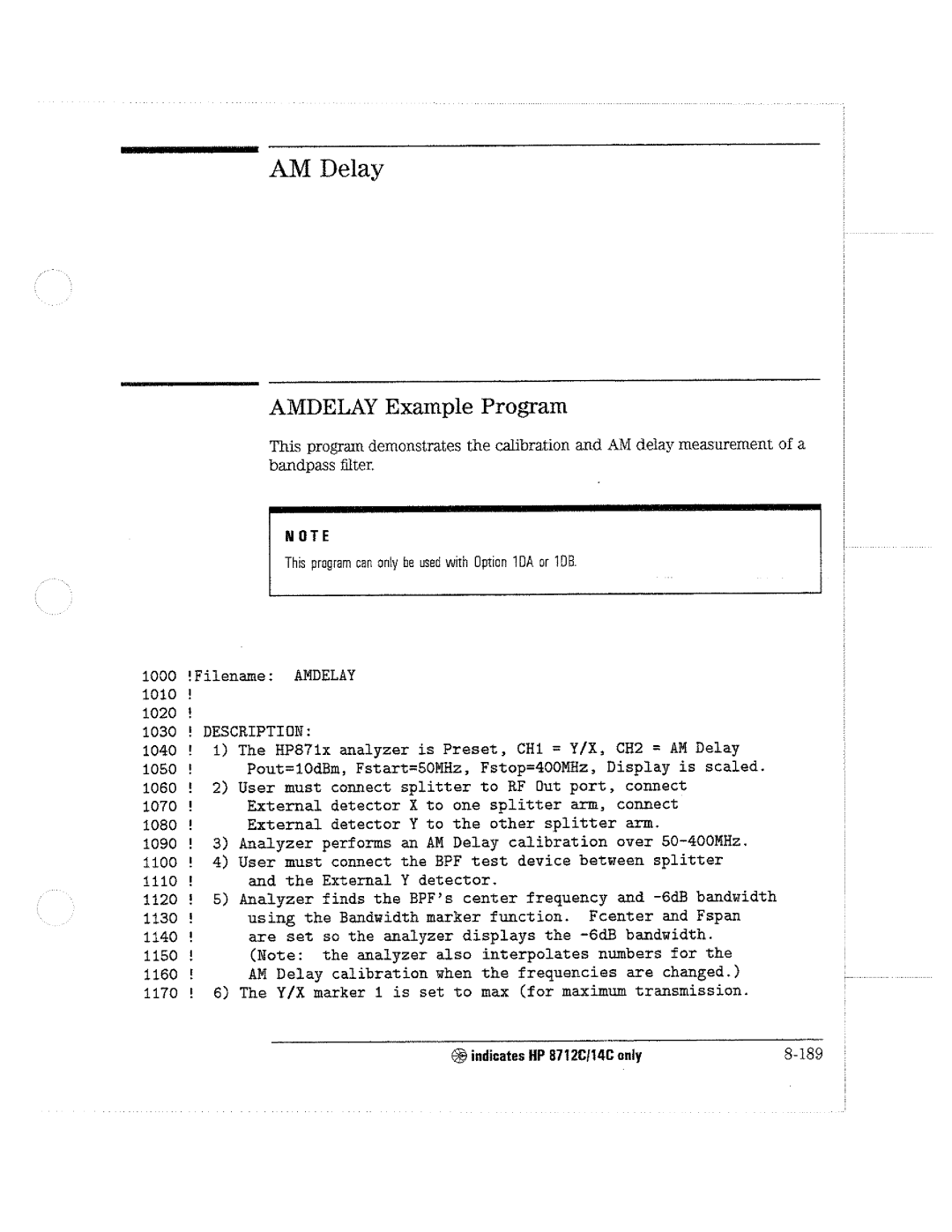 HP 8711C, 8714C, 8712C manual 