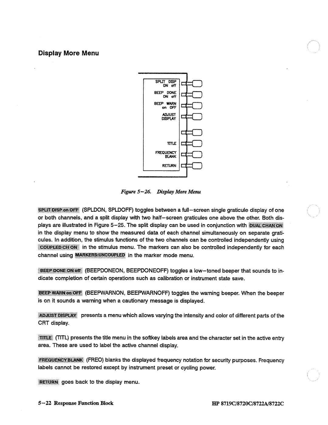 HP 8722A, 8720, 8719 manual 