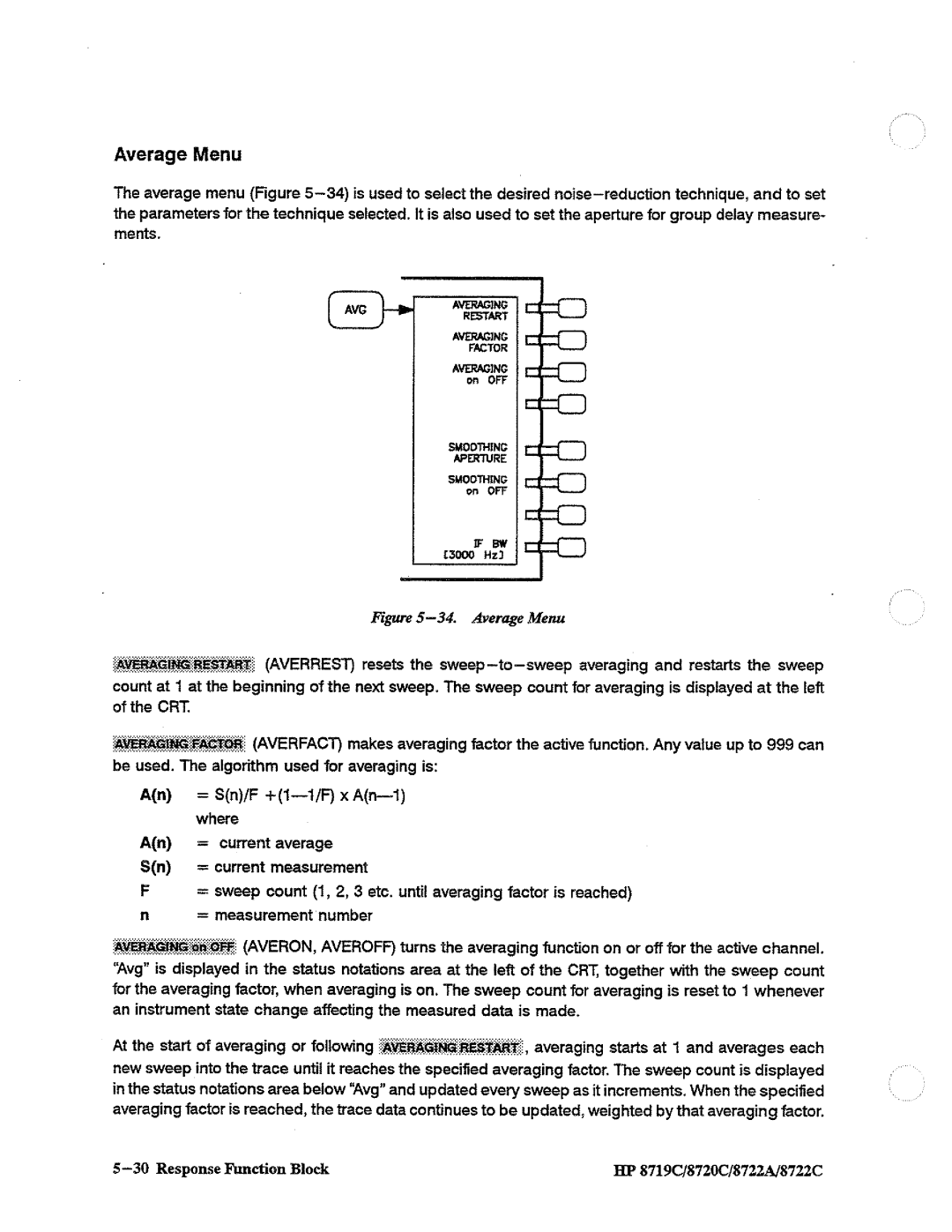 HP 8720, 8722A, 8719 manual 