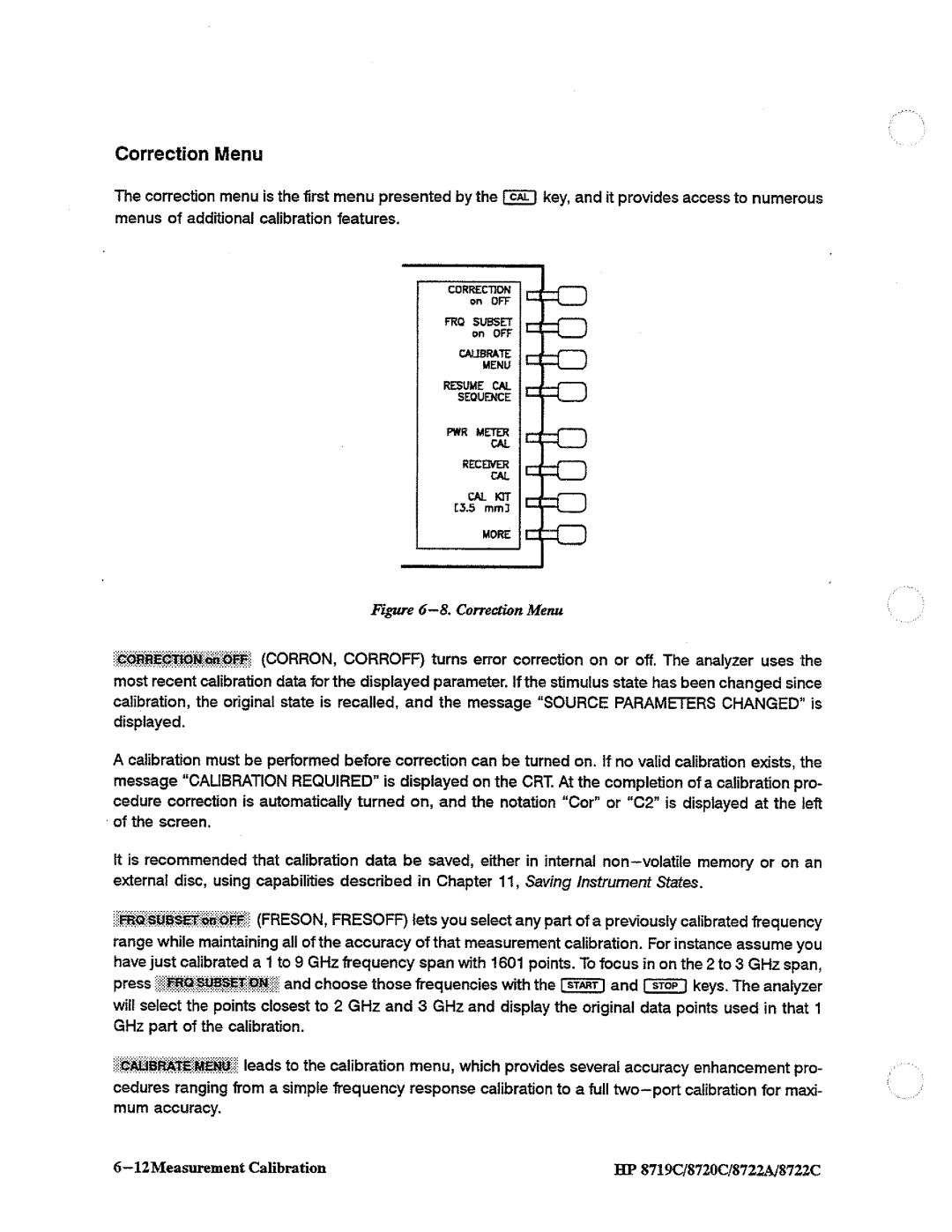 HP 8719, 8720, 8722A manual 