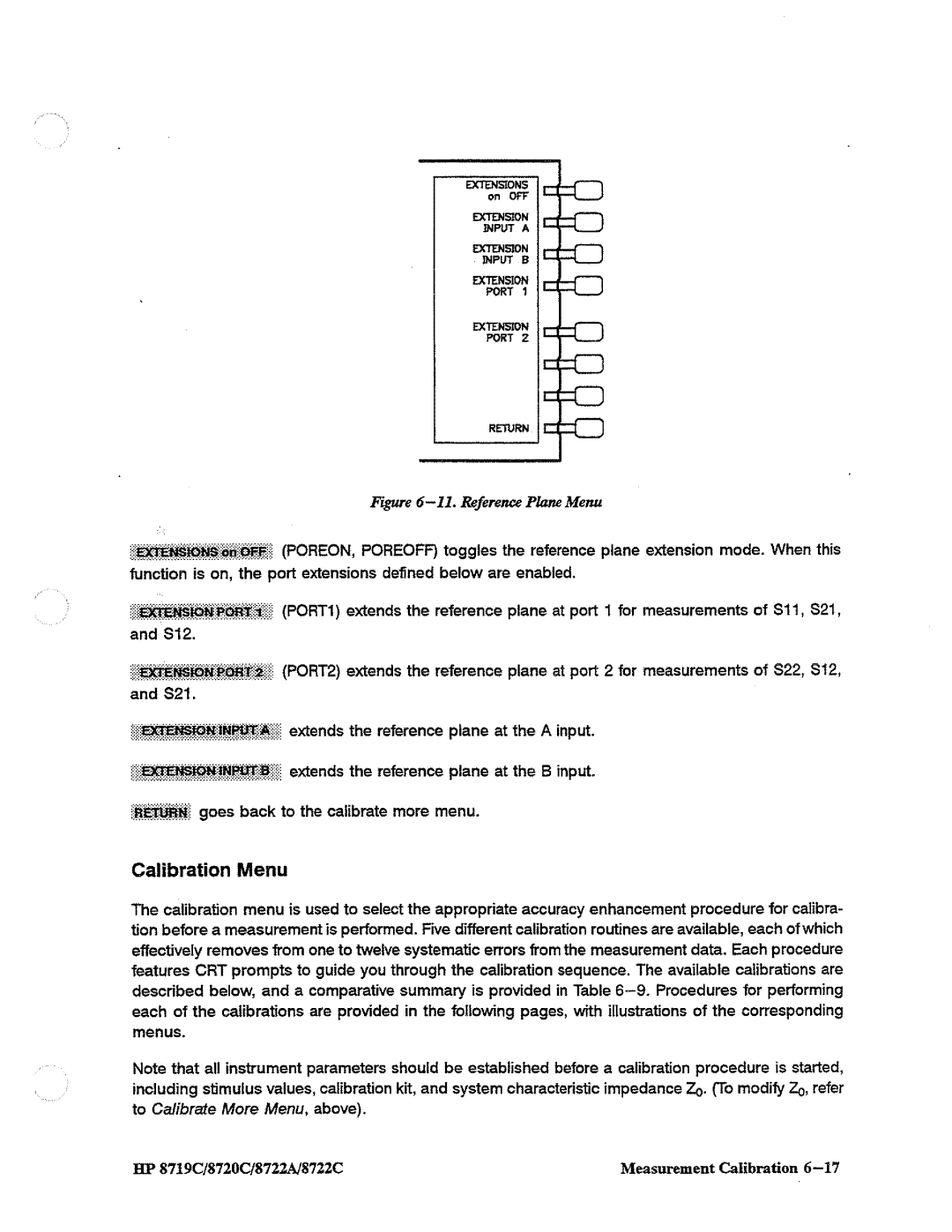 HP 8722A, 8720, 8719 manual 