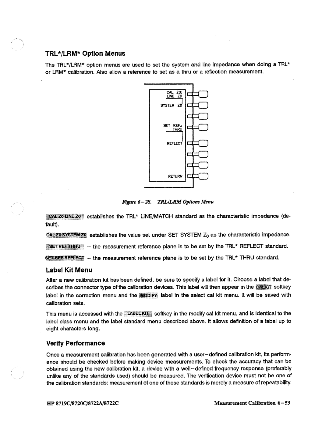 HP 8722A, 8720, 8719 manual 