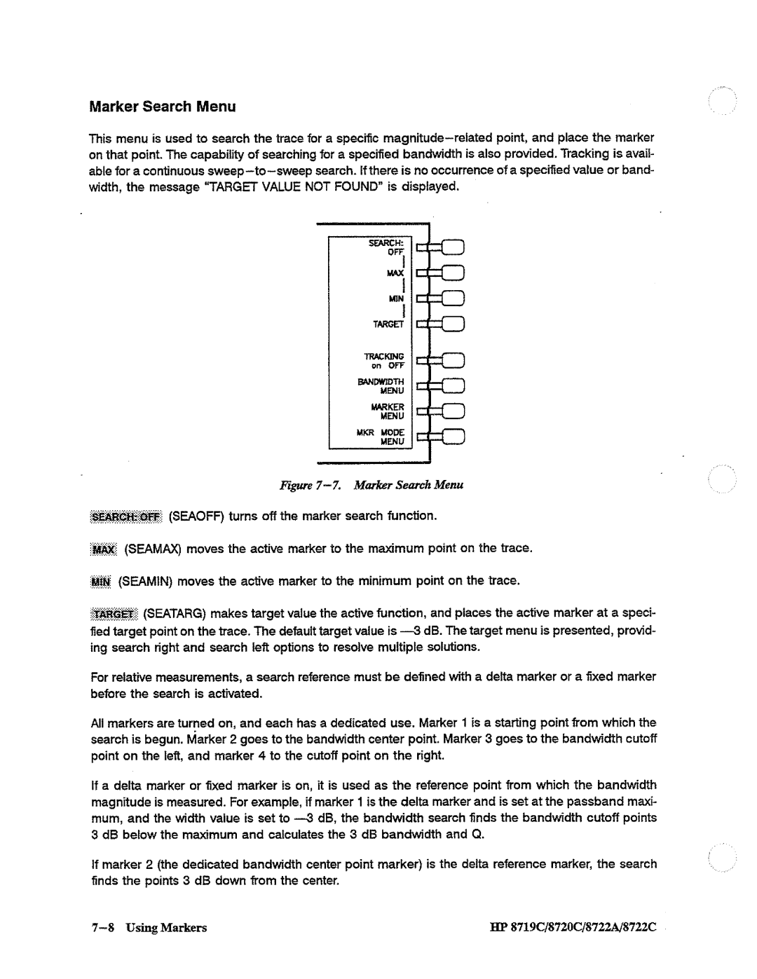 HP 8720, 8722A, 8719 manual 