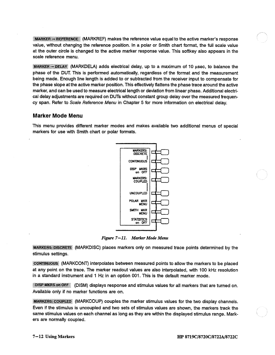 HP 8722A, 8720, 8719 manual 