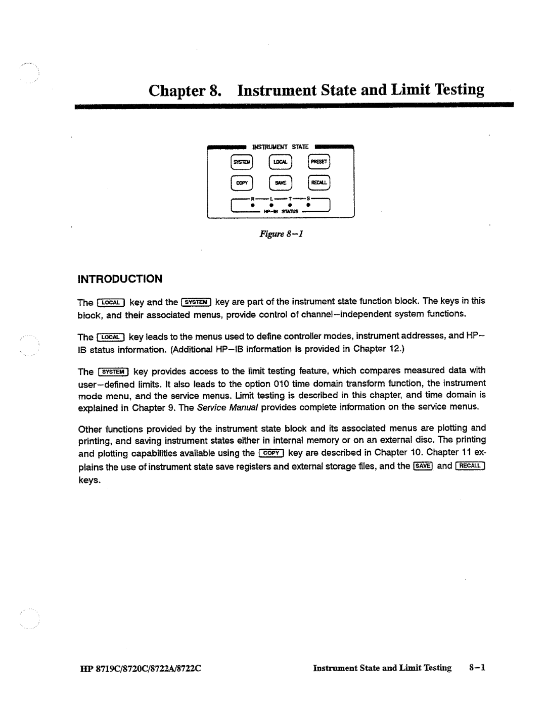 HP 8720, 8722A, 8719 manual 