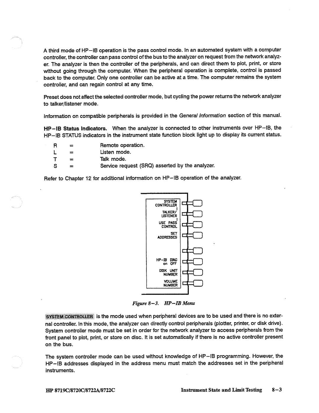 HP 8719, 8720, 8722A manual 