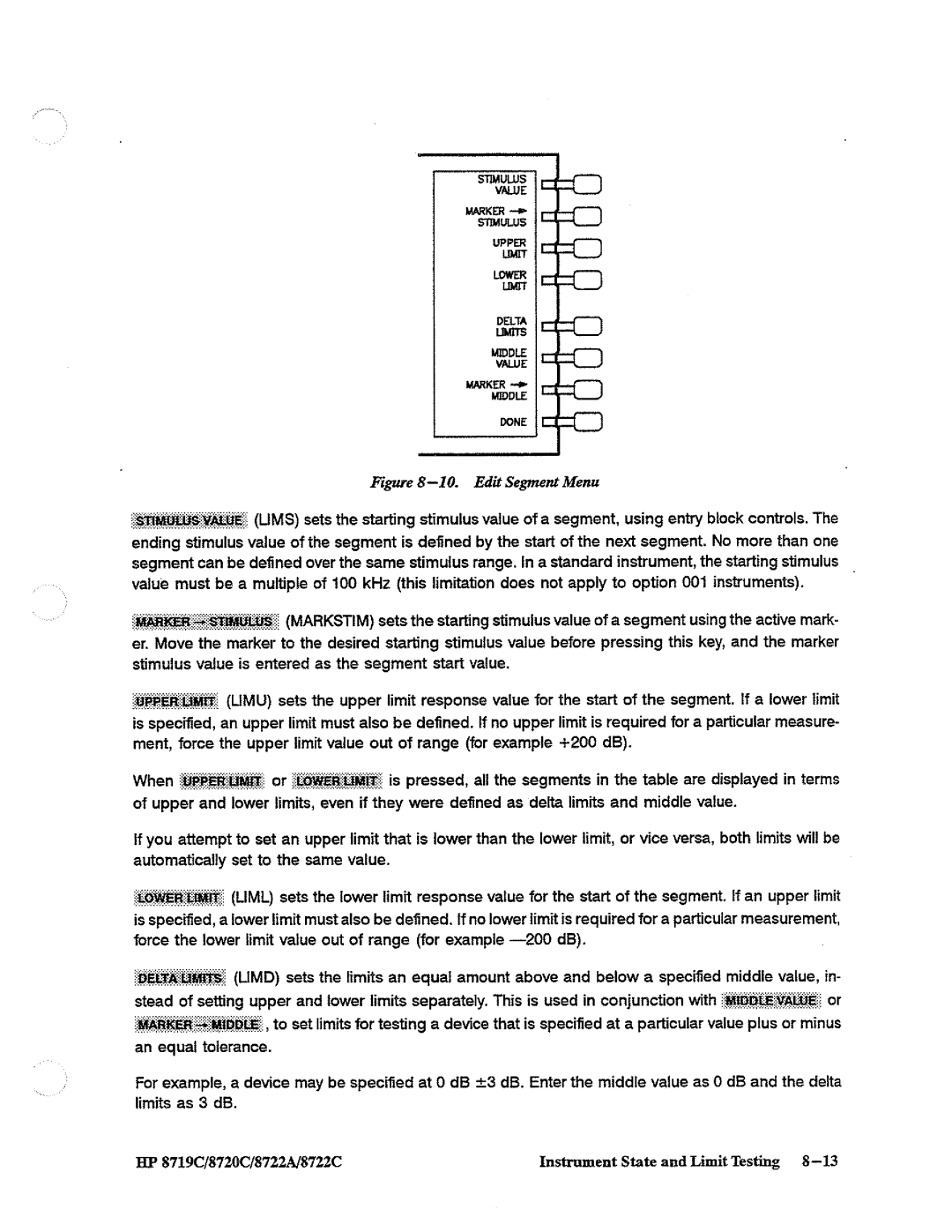 HP 8720, 8722A, 8719 manual 