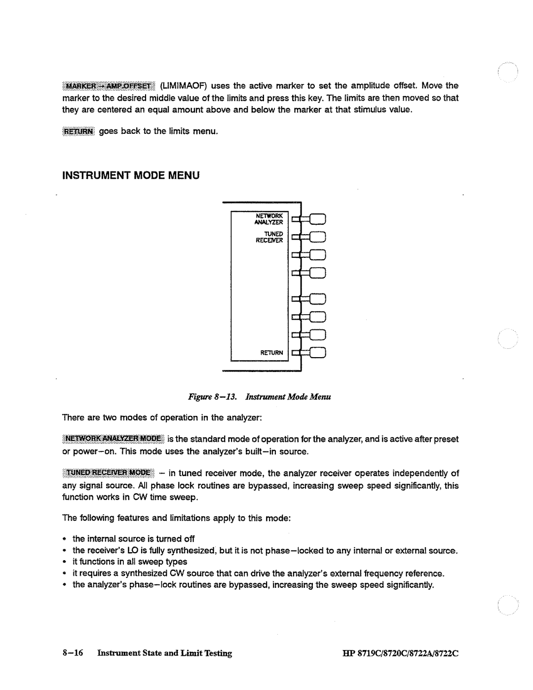 HP 8720, 8722A, 8719 manual 