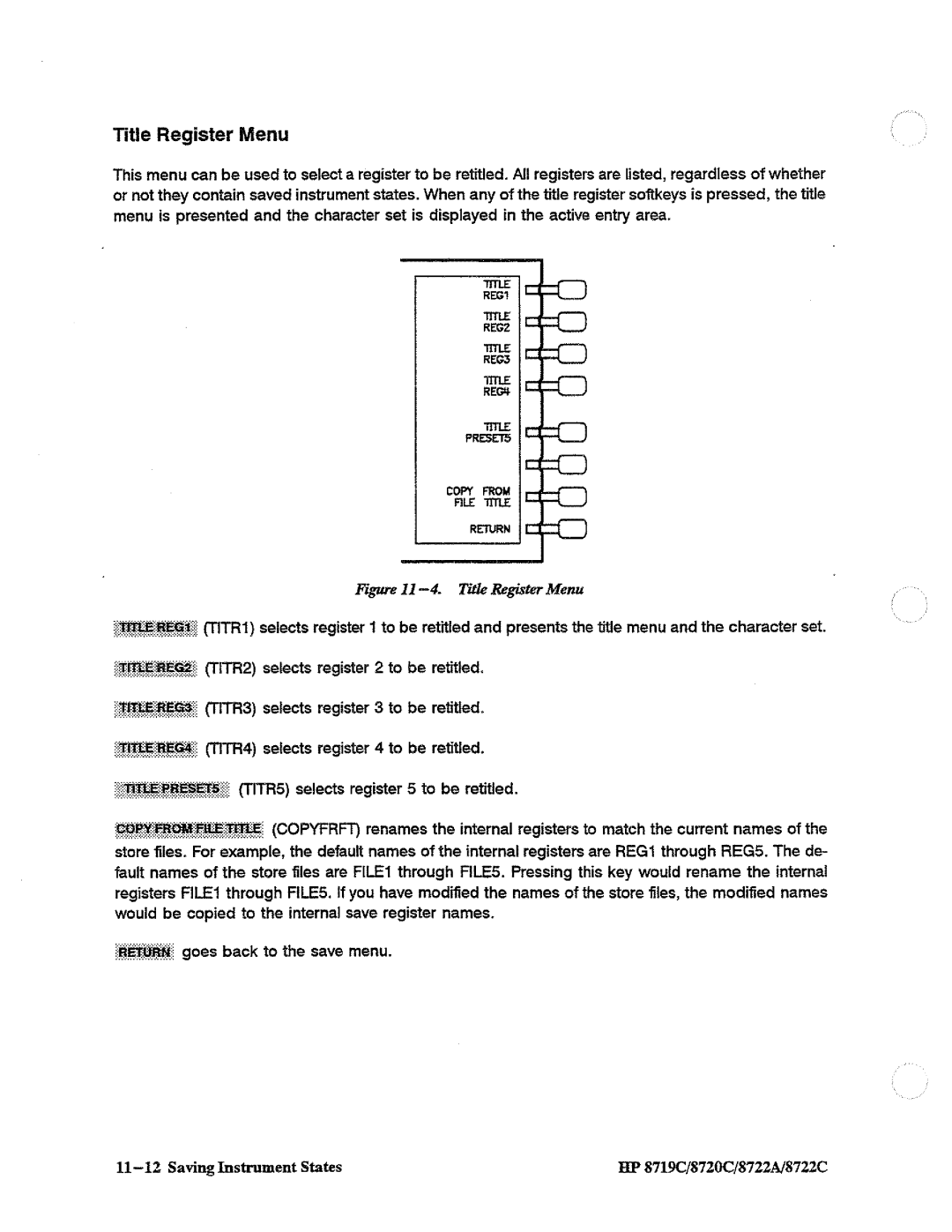 HP 8720, 8722A, 8719 manual 