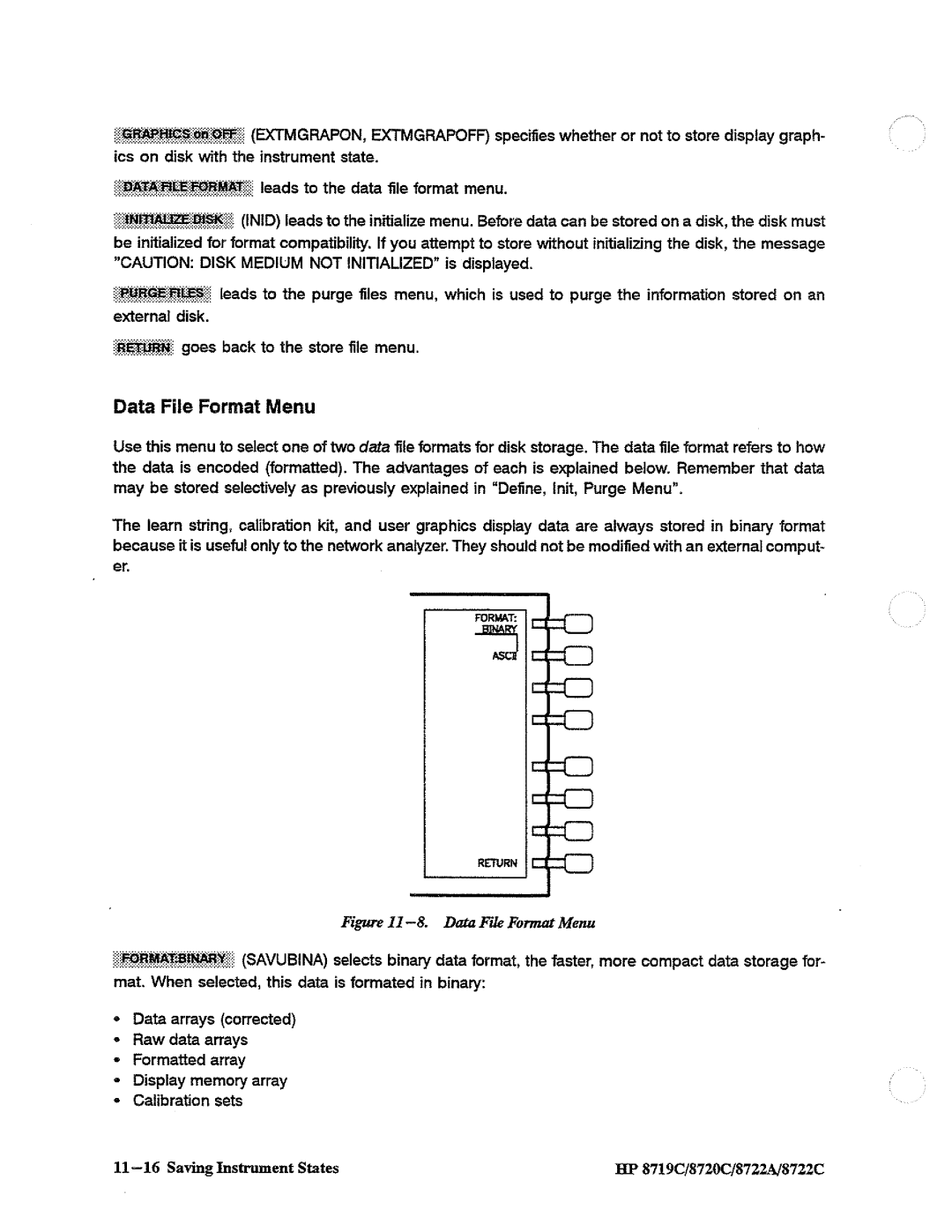 HP 8722A, 8720, 8719 manual 