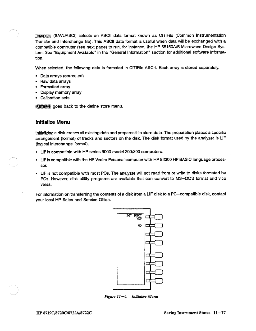 HP 8719, 8720, 8722A manual 