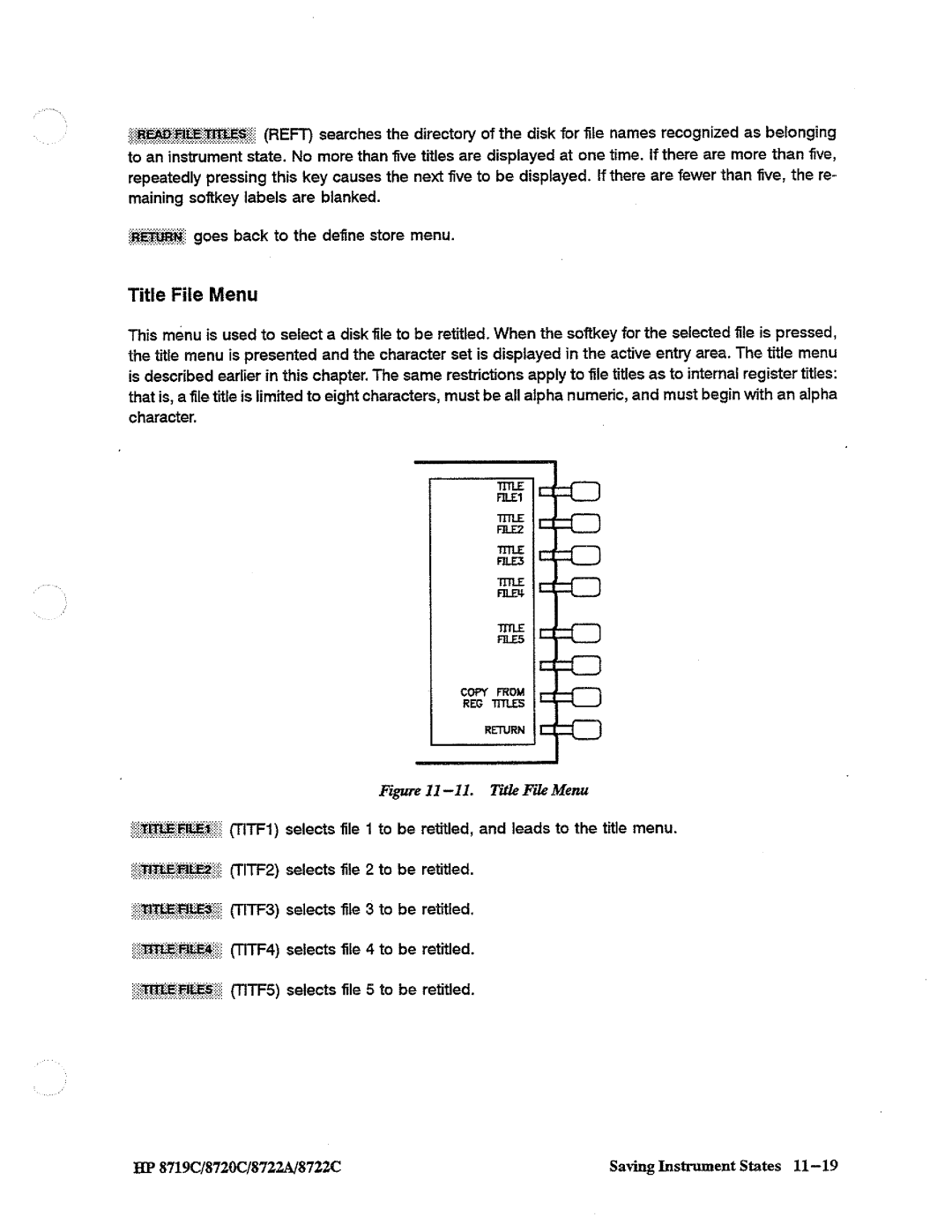 HP 8722A, 8720, 8719 manual 