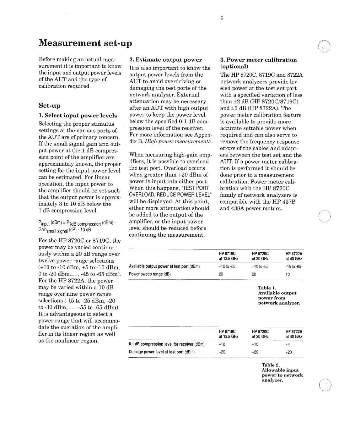 HP 8722A, 8720, 8719 manual 