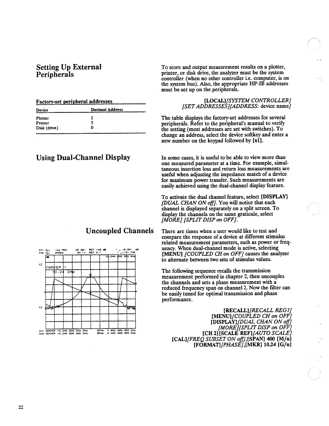 HP 8720, 8722A, 8719 manual 