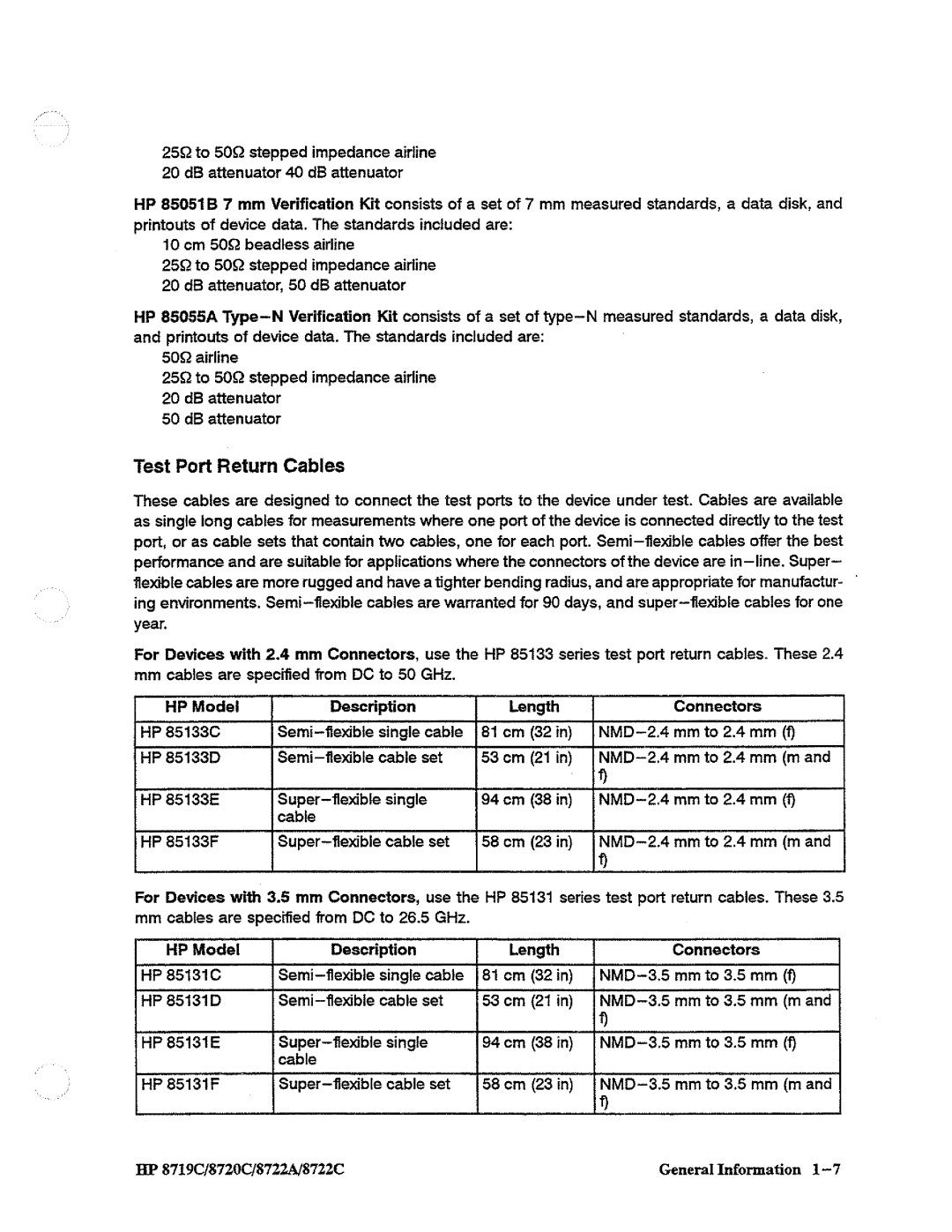 HP 8719, 8720, 8722A manual 