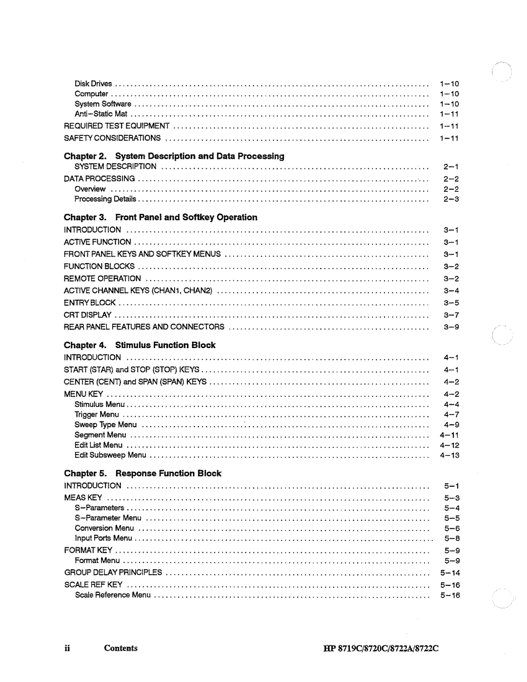 HP 8720, 8722A, 8719 manual 