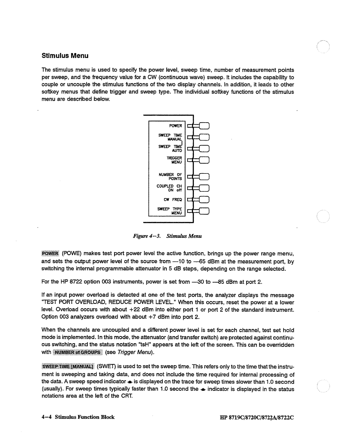 HP 8719, 8720, 8722A manual 