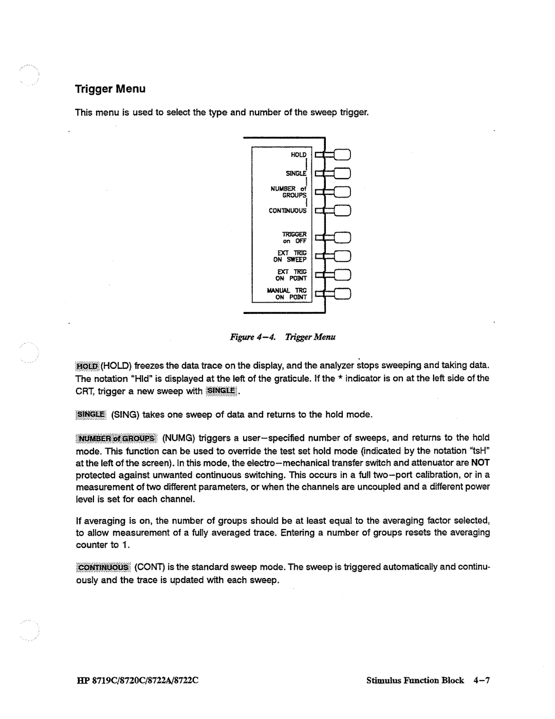 HP 8719, 8720, 8722A manual 