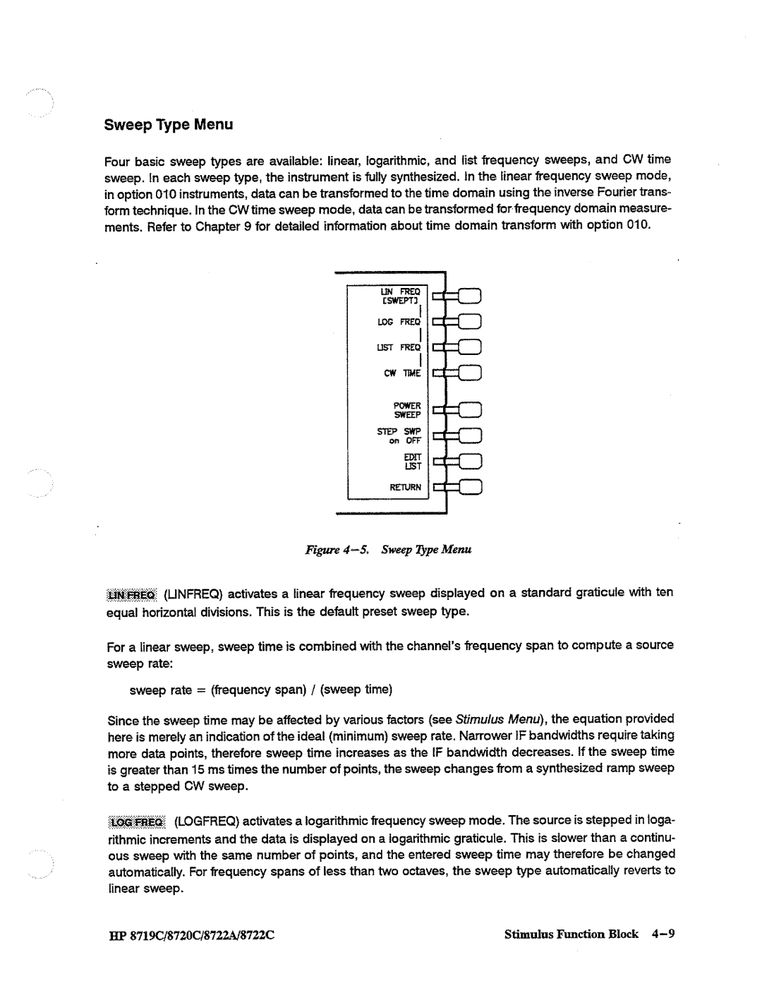 HP 8722A, 8720, 8719 manual 