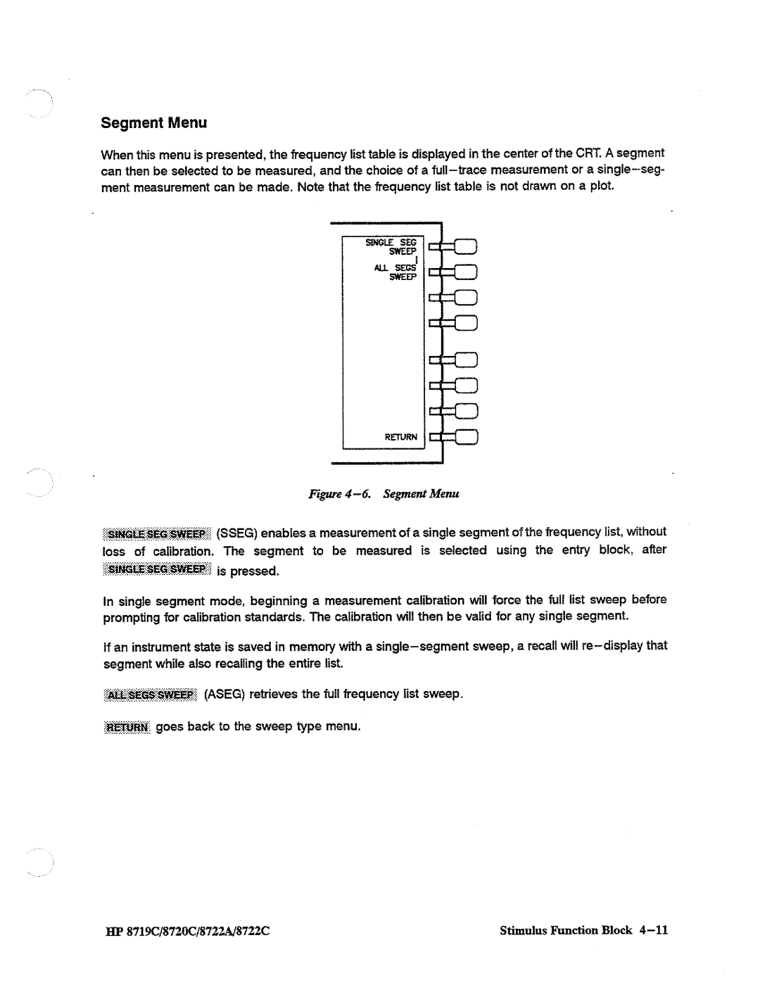 HP 8720, 8722A, 8719 manual 