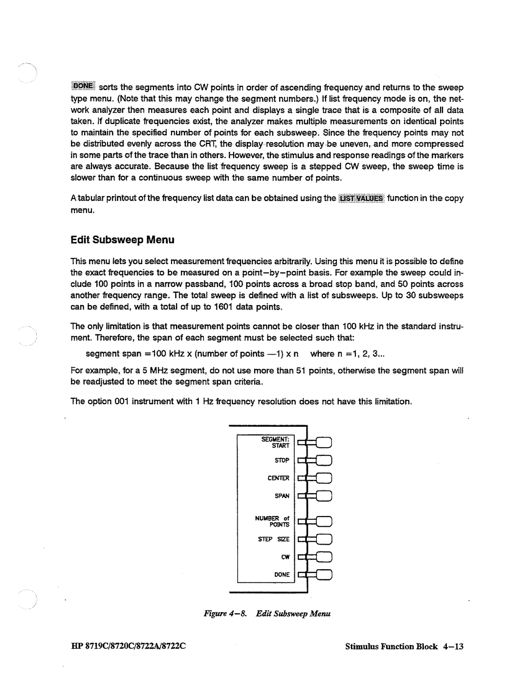 HP 8719, 8720, 8722A manual 