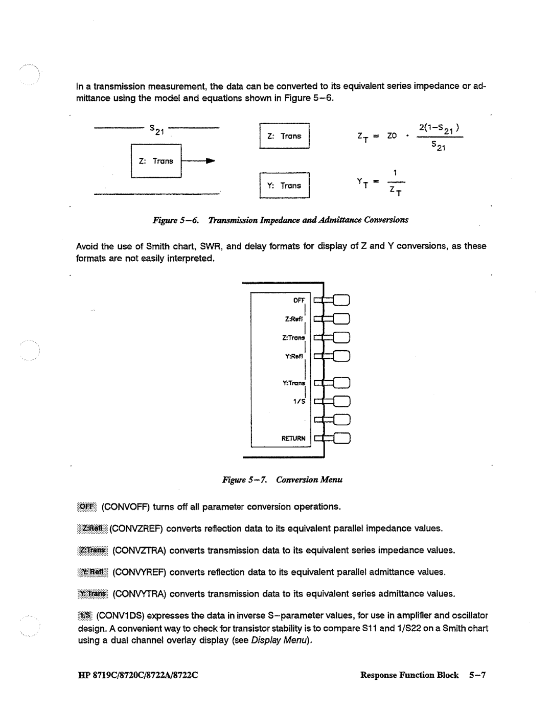 HP 8722A, 8720, 8719 manual 