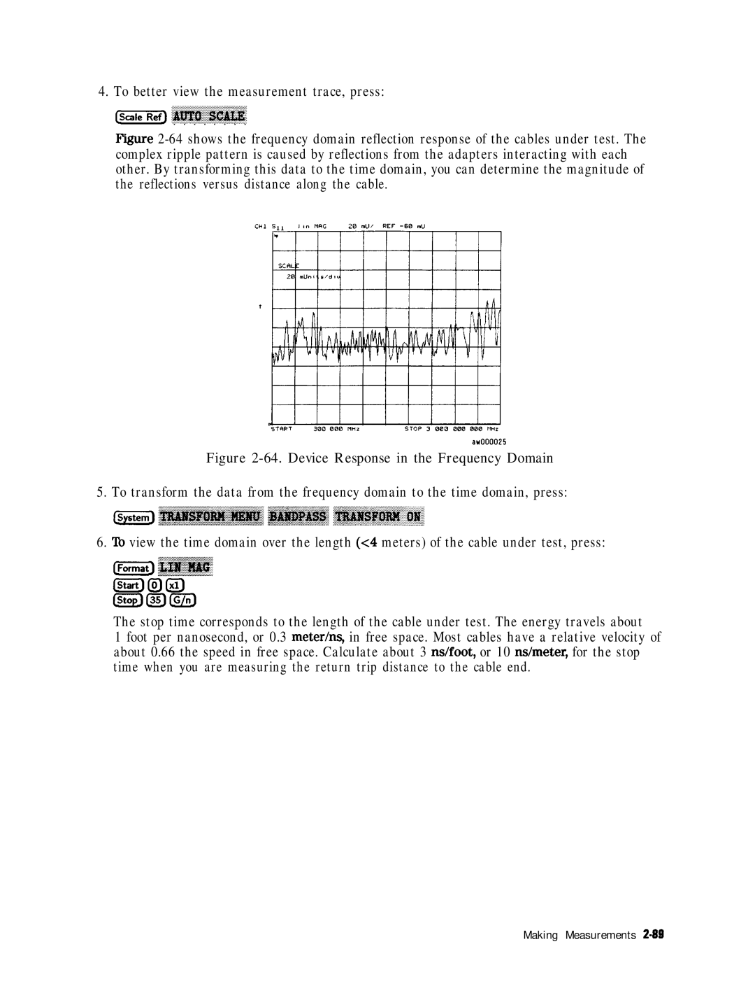 HP 8753E manual Device Response in the Frequency Domain 