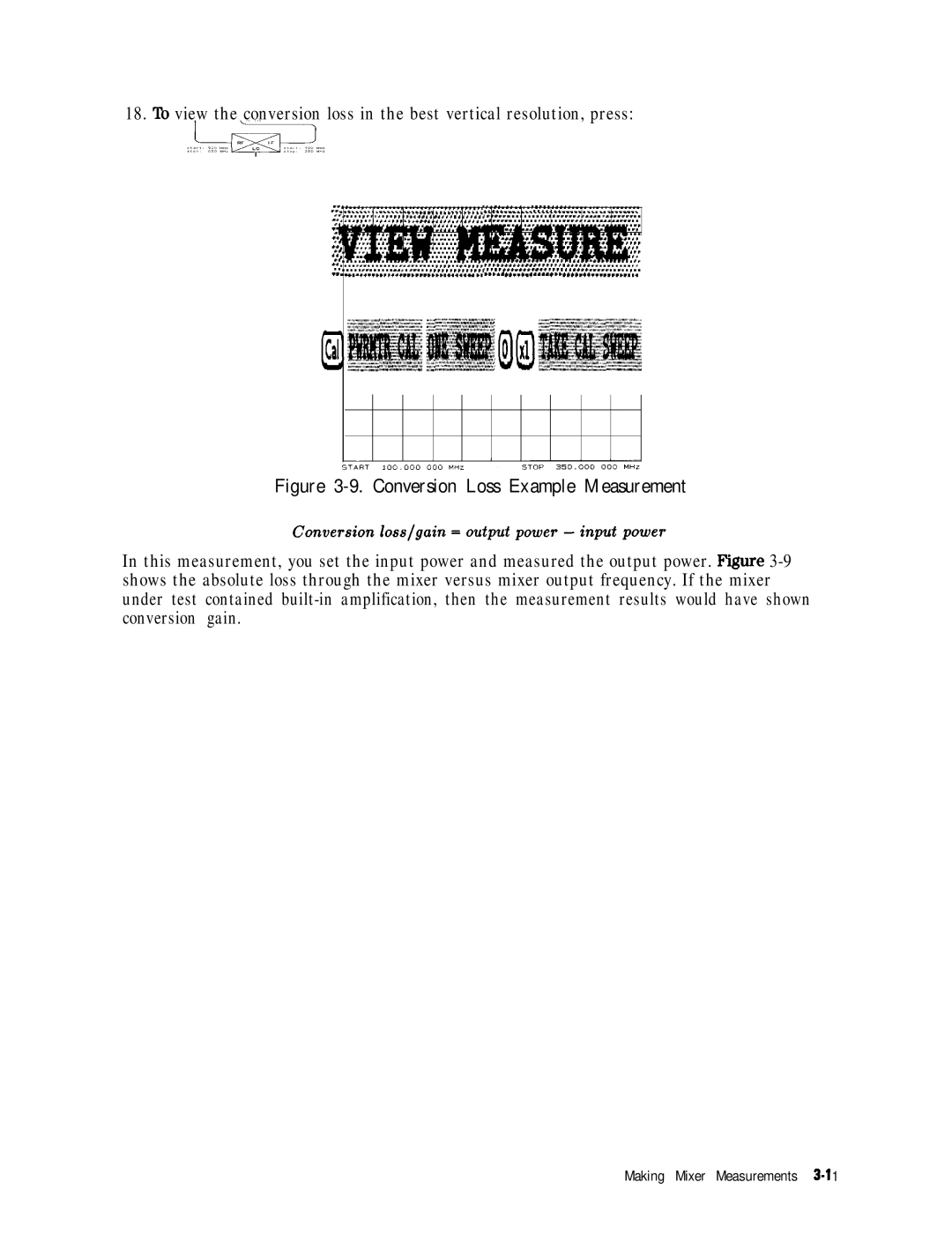 HP 8753E manual Conversion Loss Example Measurement 