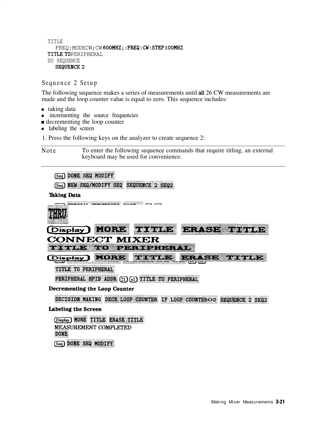 HP 8753E manual Sequence 2 Setup 