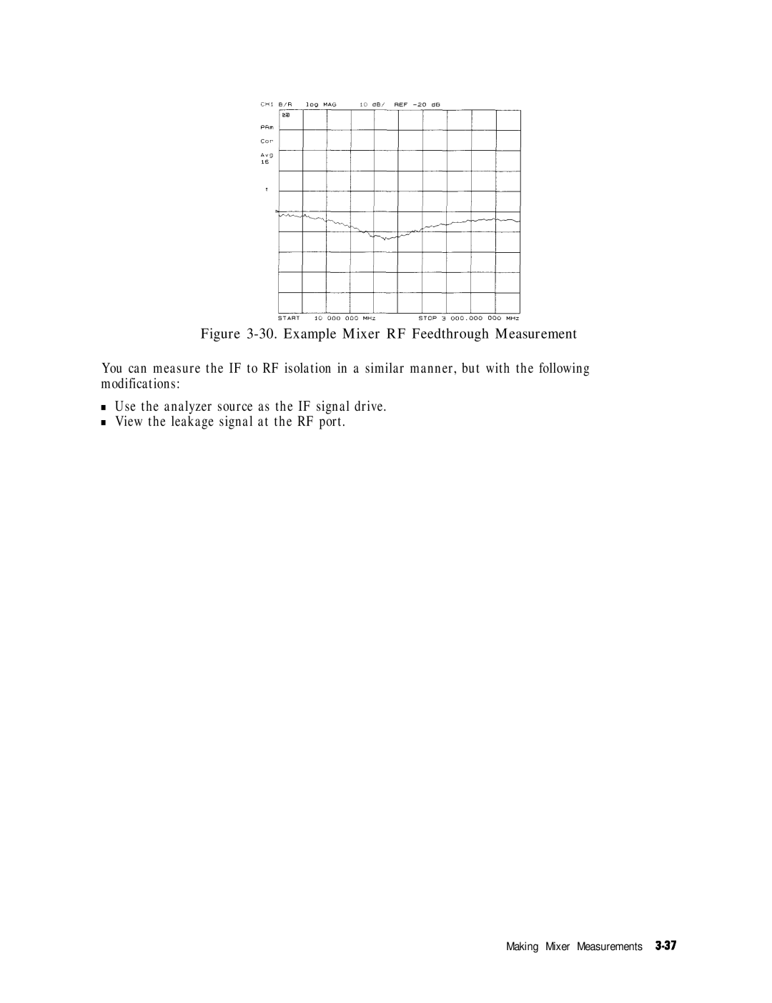 HP 8753E manual Example Mixer RF Feedthrough Measurement 