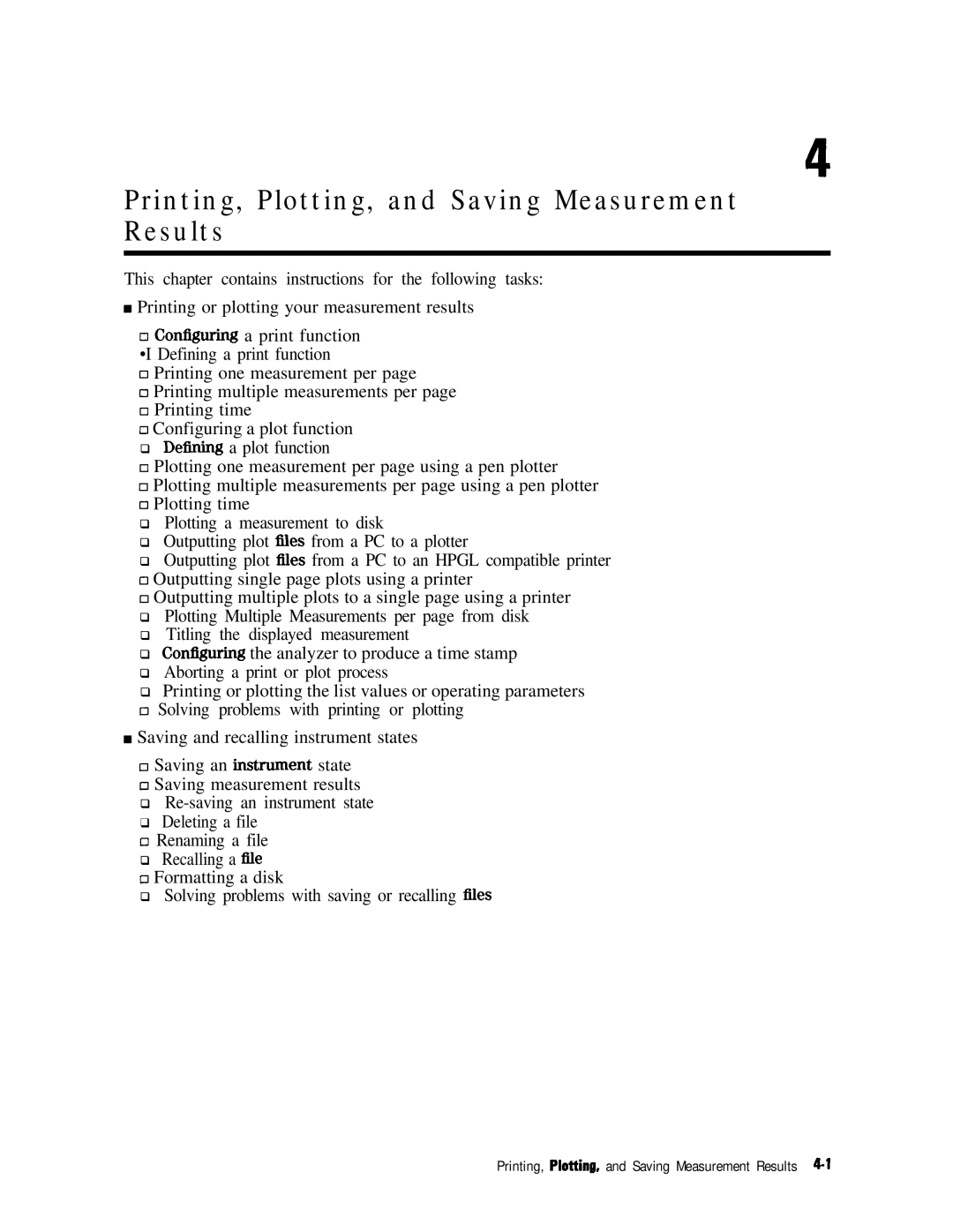 HP 8753E manual Printing, Plotting, and Saving Measurement Results 