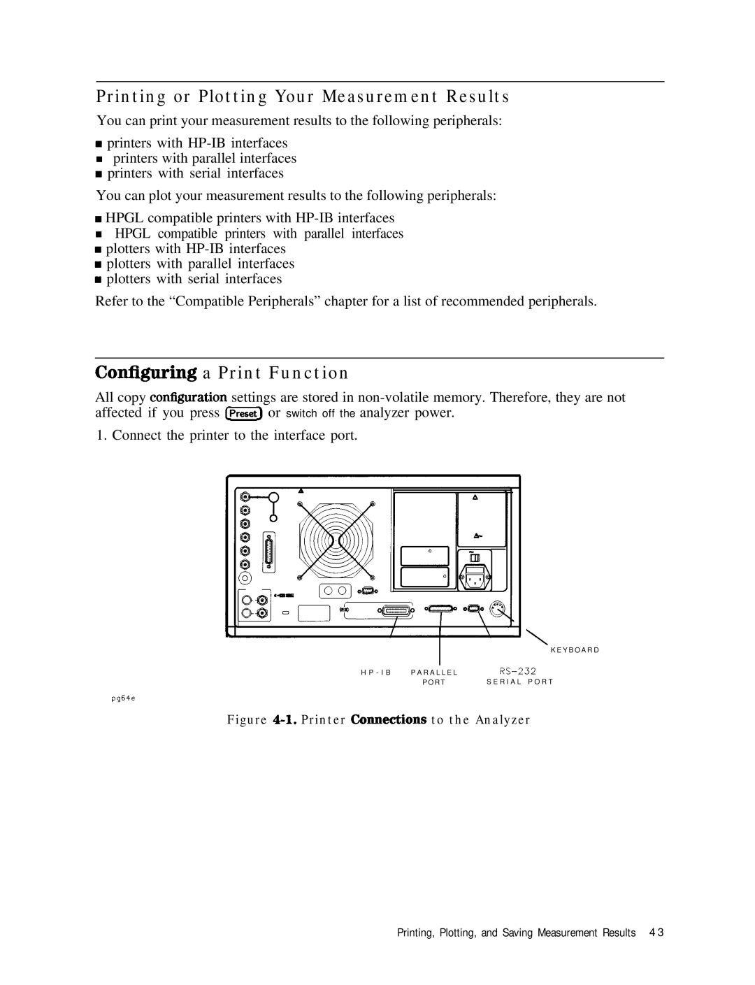 HP 8753E manual Printing or Plotting Your Measurement Results, Conf@uring a Print Function 