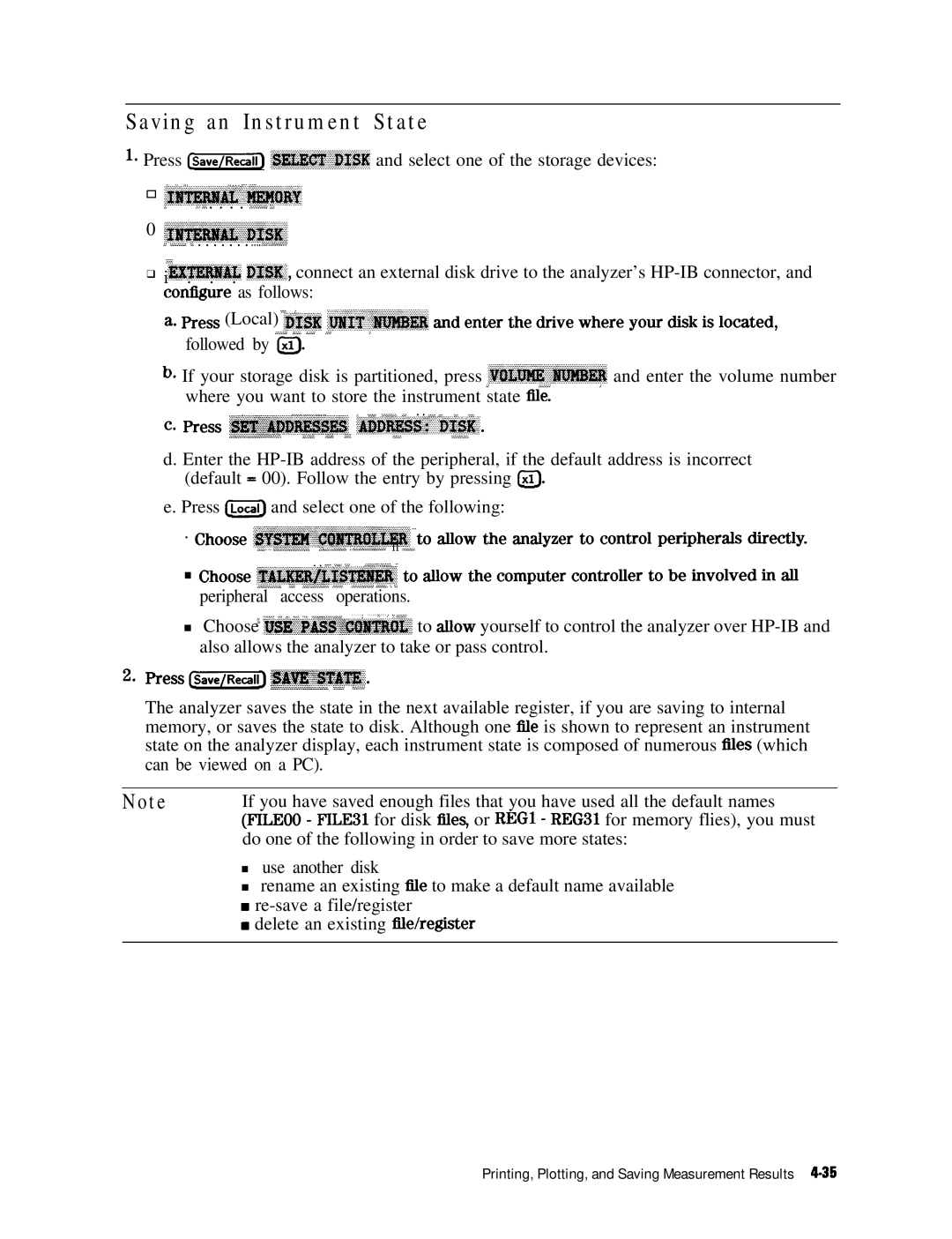 HP 8753E manual Saving an Instrument State, Peripheral Access 