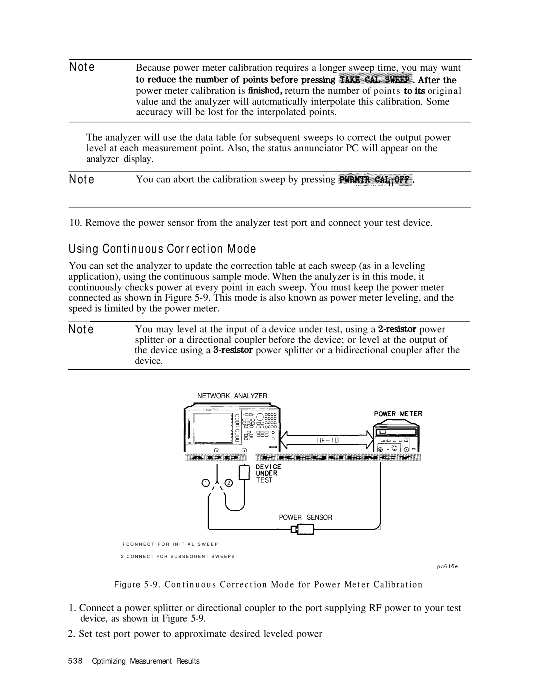 HP 8753E manual Kge, Using Continuous Correction Mode 