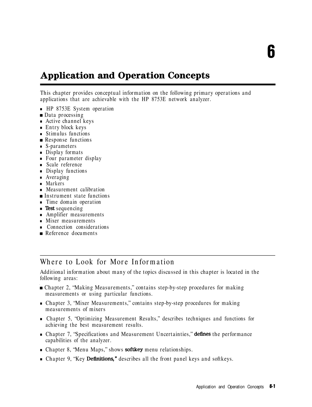 HP 8753E manual Application and Operation Concepts, Where to Look for More Information 