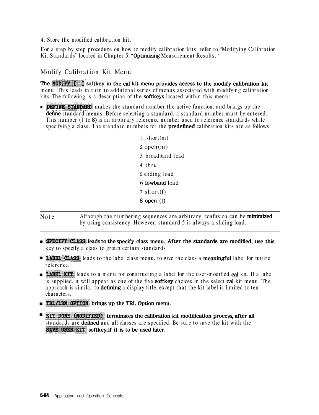 HP 8753E manual Modify Calibration Kit Menu 