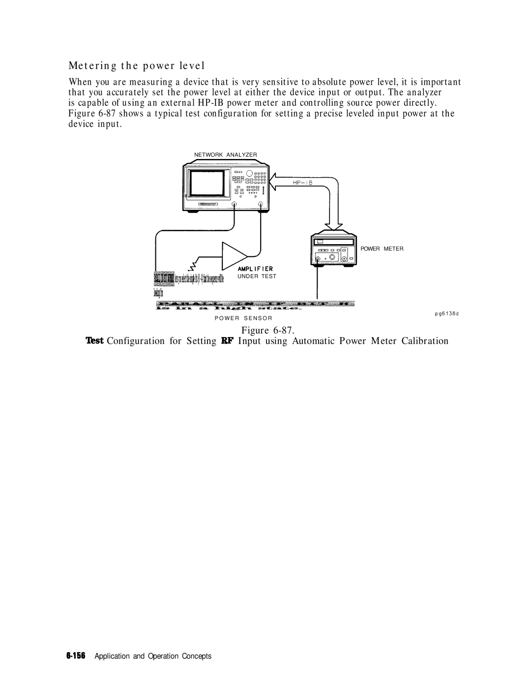 HP 8753E manual Metering the power level 