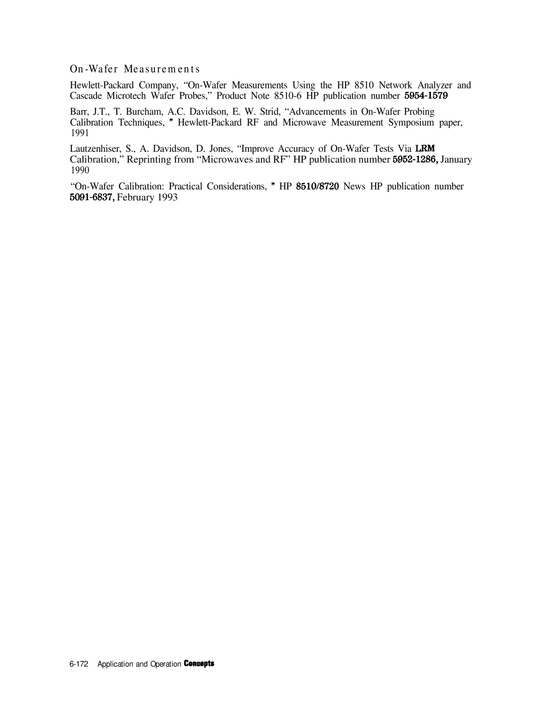 HP 8753E manual On-Wafer Measurements 