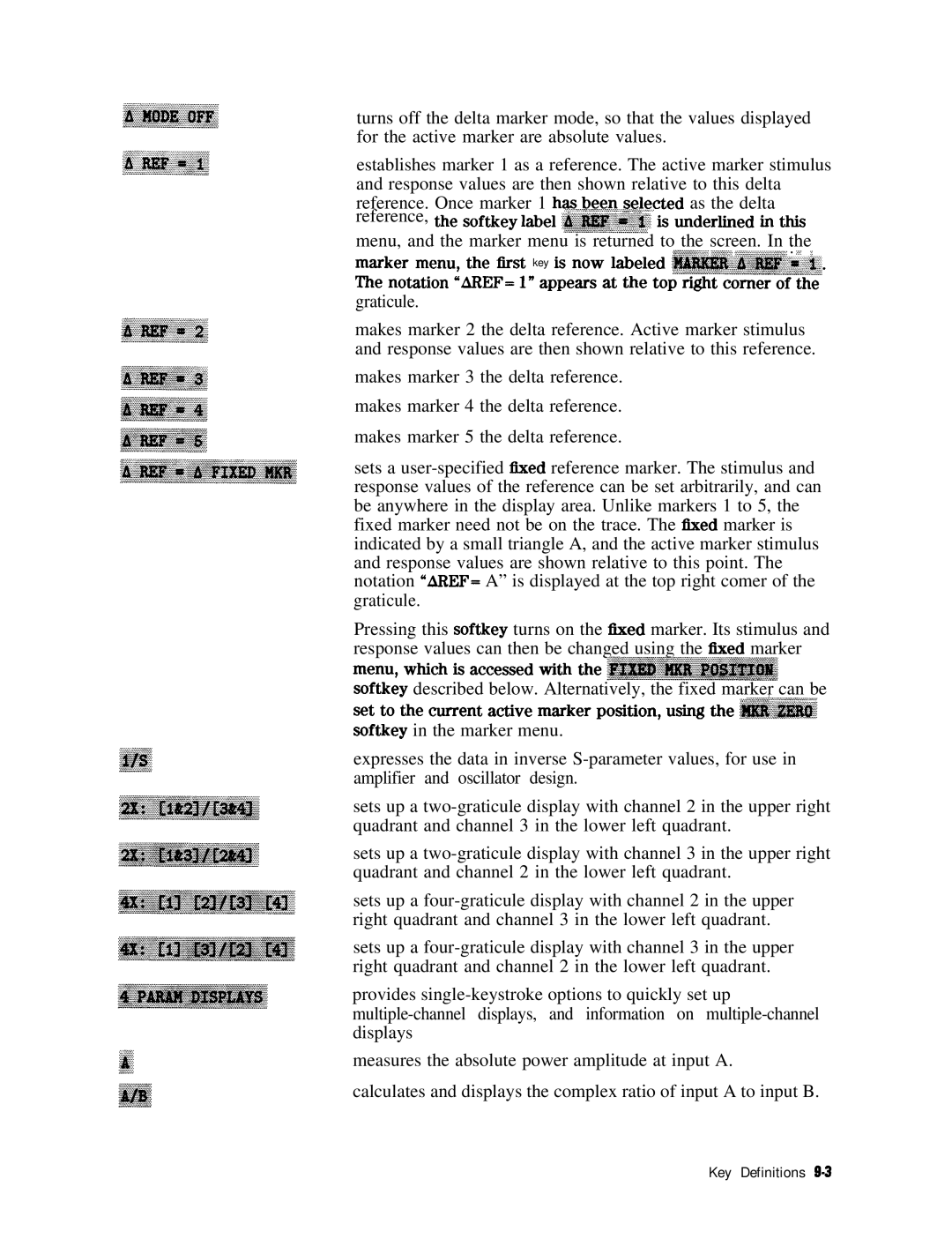 HP 8753E manual Set to the current adive -ker position, using the ~~~ 